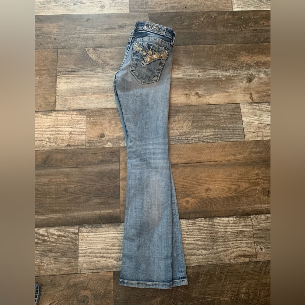 Miss Me Light Blue Embellished Boot Cut Jeans